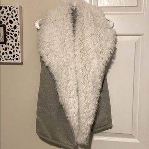 Faux fur lined vest
